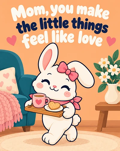 Mom, you make the little things feel like love