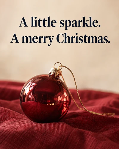 A little sparkle. A merry Christmas.