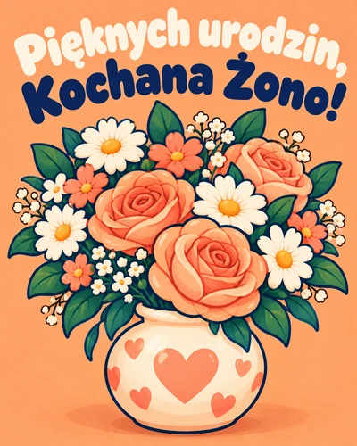 Pięknych urodzin,  Kochana Żono!