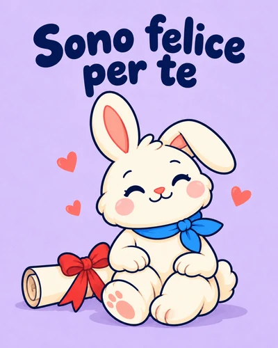 Sono felice per te