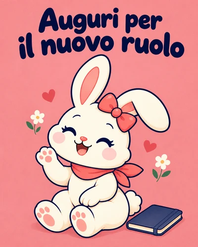 Auguri per il nuovo ruolo