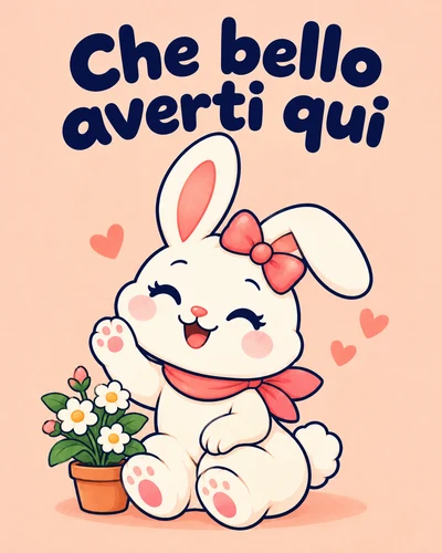 Che bello averti qui