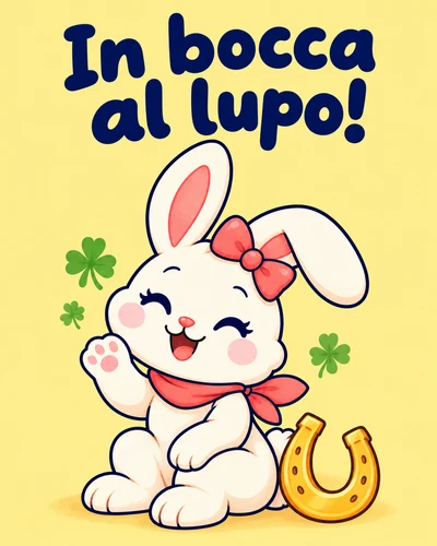 In bocca al lupo!