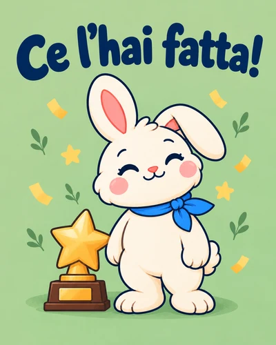 Ce l’hai fatta!