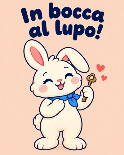 In bocca al lupo!