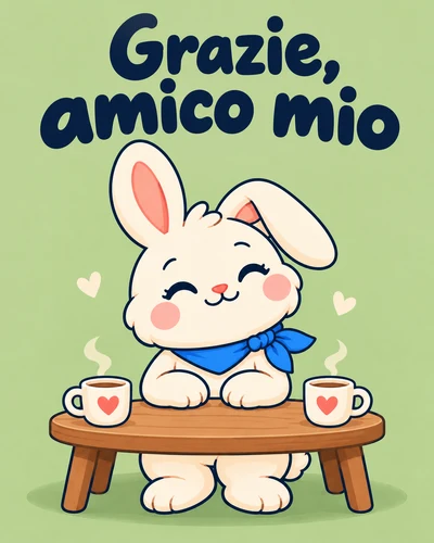 Grazie, amico mio