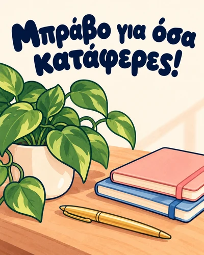 Μπράβο για όσα κατάφερες!