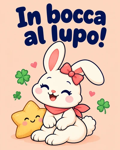 In bocca al lupo!