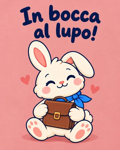 In bocca al lupo!