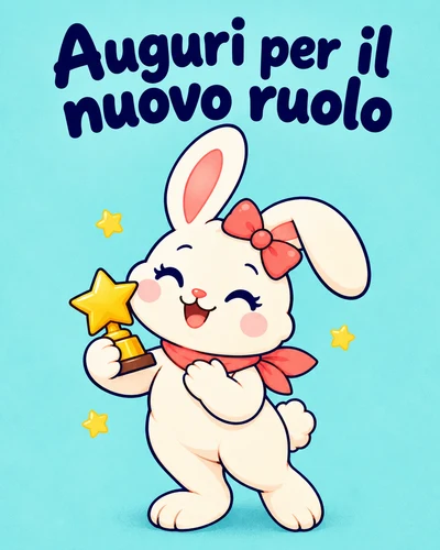 Auguri per il nuovo ruolo