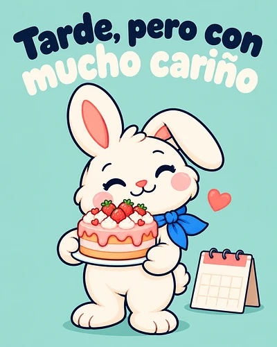 Tarde, pero con mucho cariño