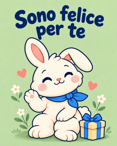 Sono felice per te