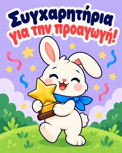 Συγχαρητήρια για την προαγωγή!