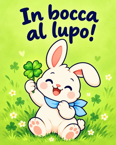 In bocca al lupo!