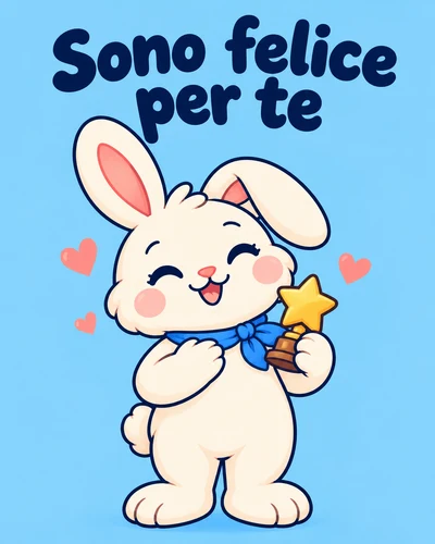 Sono felice per te