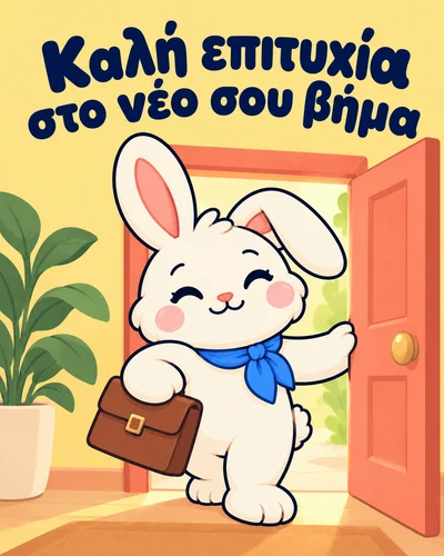 Καλή επιτυχία στο νέο σου βήμα