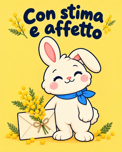 Con stima e affetto