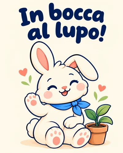 In bocca al lupo!