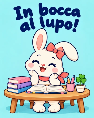In bocca al lupo!