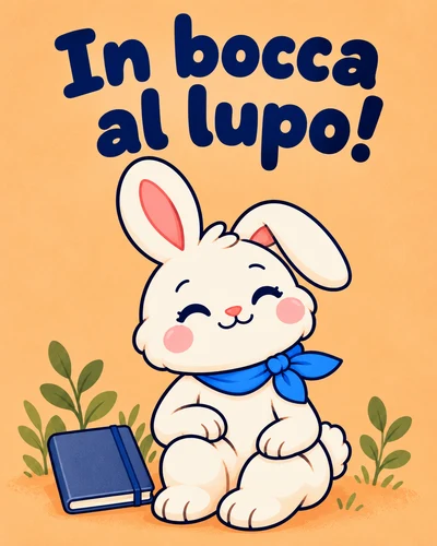 In bocca al lupo!
